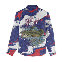 Personalized Largemouth Bass Tournament Fishing Women Casual Shirt