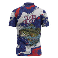 Personalized Largemouth Bass Tournament Fishing Zipper Polo Shirt