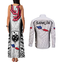 Samoa Rugby Couples Matching Tank Maxi Dress and Long Sleeve Button Shirts Go Champions World Cup 2023 Polynesian Unique LT9 - Wonder Print Shop