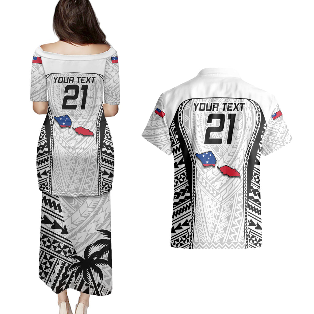 Custom Samoa Rugby Couples Matching Puletasi Dress and Hawaiian Shirt Go Champions World Cup 2023 Polynesian Unique LT9 - Wonder Print Shop