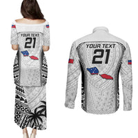 Custom Samoa Rugby Couples Matching Puletasi Dress and Long Sleeve Button Shirts Go Champions World Cup 2023 Polynesian Unique LT9 - Wonder Print Shop
