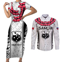 Custom Samoa Rugby Couples Matching Short Sleeve Bodycon Dress and Long Sleeve Button Shirts Go Champions World Cup 2023 Polynesian Unique LT9 - Wonder Print Shop