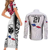Custom Samoa Rugby Couples Matching Short Sleeve Bodycon Dress and Long Sleeve Button Shirts Go Champions World Cup 2023 Polynesian Unique LT9 - Wonder Print Shop