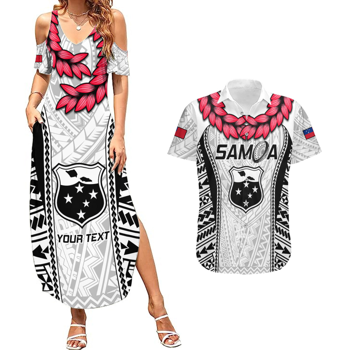 Custom Samoa Rugby Couples Matching Summer Maxi Dress and Hawaiian Shirt Go Champions World Cup 2023 Polynesian Unique LT9 - Wonder Print Shop