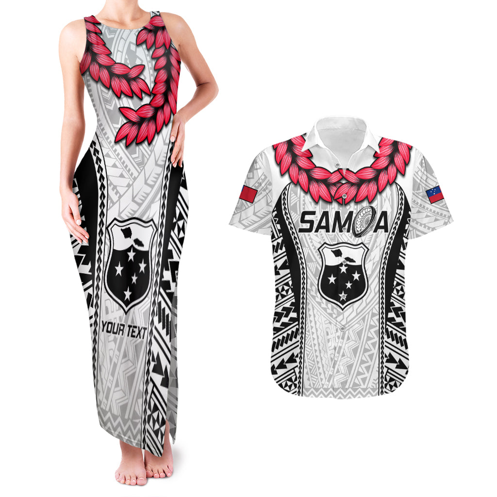 Custom Samoa Rugby Couples Matching Tank Maxi Dress and Hawaiian Shirt Go Champions World Cup 2023 Polynesian Unique LT9 - Wonder Print Shop