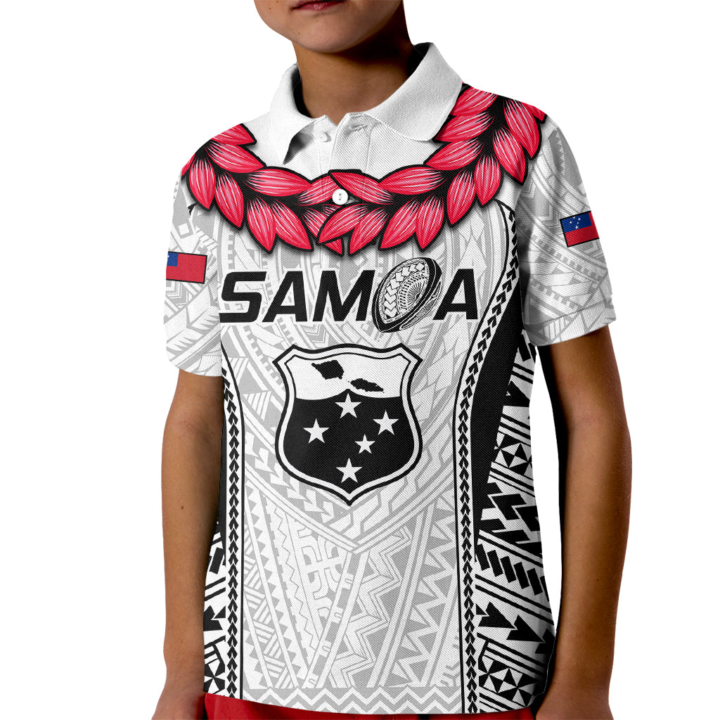 Custom Samoa Rugby Kid Polo Shirt Go Champions World Cup 2023 Polynesian Unique - Wonder Print Shop