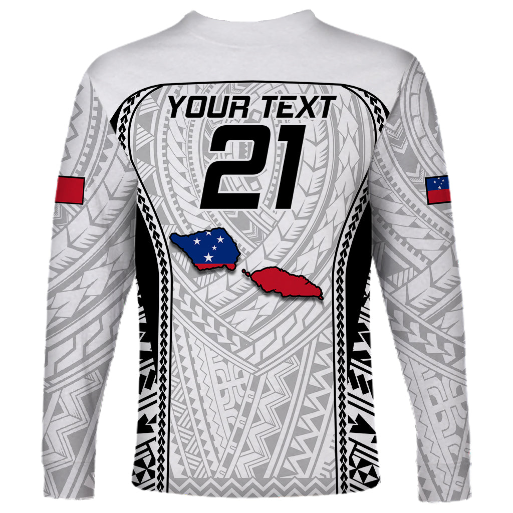 Custom Samoa Rugby Long Sleeve Shirt Go Champions World Cup 2023 Polynesian Unique - Wonder Print Shop