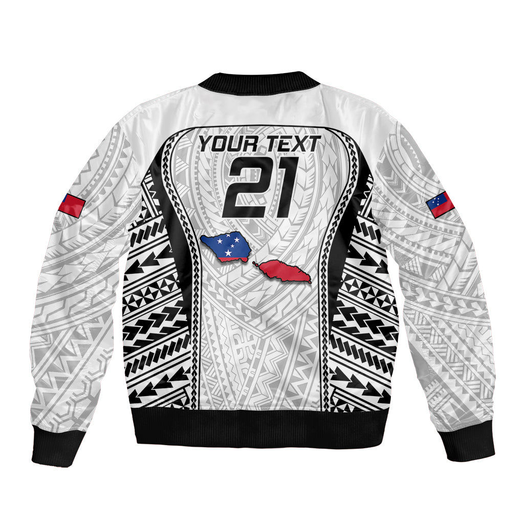 Custom Samoa Rugby Sleeve Zip Bomber Jacket Go Champions World Cup 2023 Polynesian Unique - Wonder Print Shop