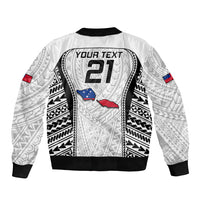 Custom Samoa Rugby Sleeve Zip Bomber Jacket Go Champions World Cup 2023 Polynesian Unique - Wonder Print Shop