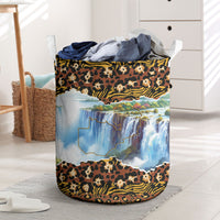 Zambian Heritage Independence 1964 Laundry Basket Traditional African Seamless Pattern