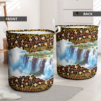 Zambian Heritage Independence 1964 Laundry Basket Traditional African Seamless Pattern