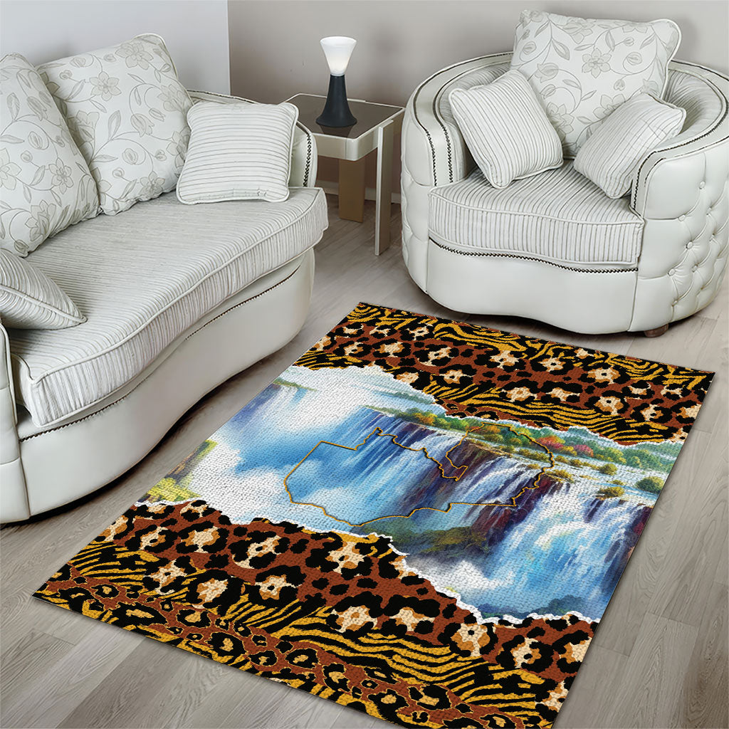 Zambian Heritage Independence 1964 Area Rug Traditional African Seamless Pattern