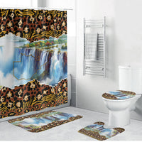 Zambian Heritage Independence 1964 Bathroom Set Traditional African Seamless Pattern