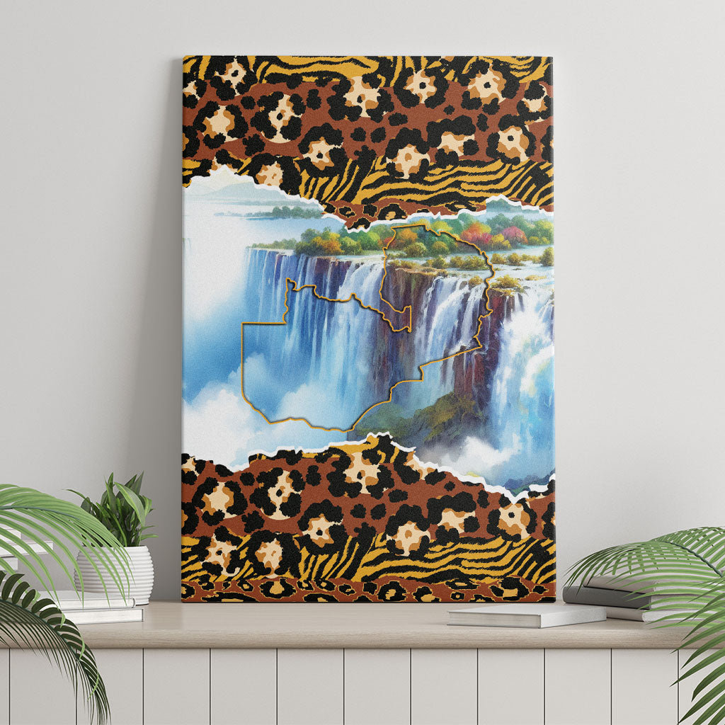 Zambian Heritage Independence 1964 Canvas Wall Art Traditional African Seamless Pattern