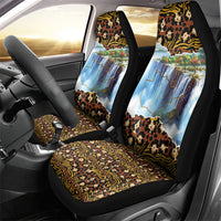 Zambian Heritage Independence 1964 Car Seat Cover Traditional African Seamless Pattern