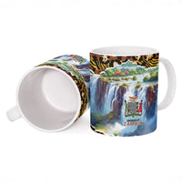 Zambian Heritage Independence 1964 Ceramic Mug Traditional African Seamless Pattern