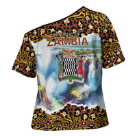 Zambian Heritage Independence 1964 Cross Shoulder Shirt Traditional African Seamless Pattern