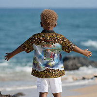 Zambian Heritage Independence 1964 Kid Hawaiian Shirt Traditional African Seamless Pattern