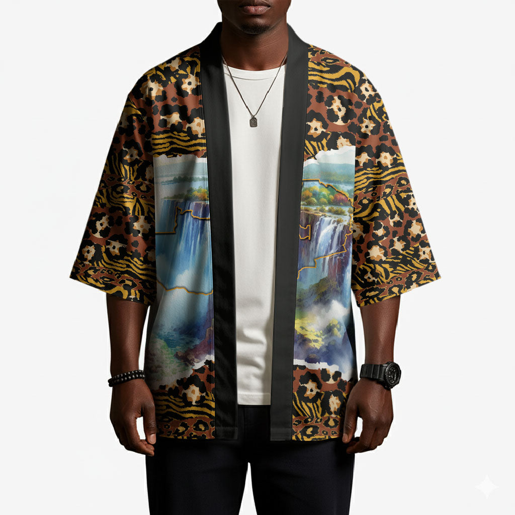 Zambian Heritage Independence 1964 Kimono Traditional African Seamless Pattern