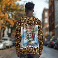 Zambian Heritage Independence 1964 Long Sleeve Shirt Traditional African Seamless Pattern