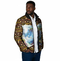 Zambian Heritage Independence 1964 Padded Jacket Traditional African Seamless Pattern
