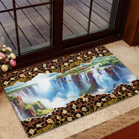 Zambian Heritage Independence 1964 Rubber Doormat Traditional African Seamless Pattern
