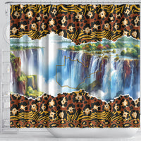 Zambian Heritage Independence 1964 Shower Curtain Traditional African Seamless Pattern