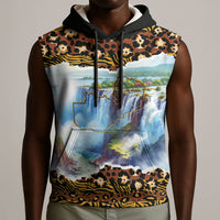 Zambian Heritage Independence 1964 Sleeveless Hoodie Traditional African Seamless Pattern