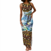 Zambian Heritage Independence 1964 Tank Maxi Dress Traditional African Seamless Pattern