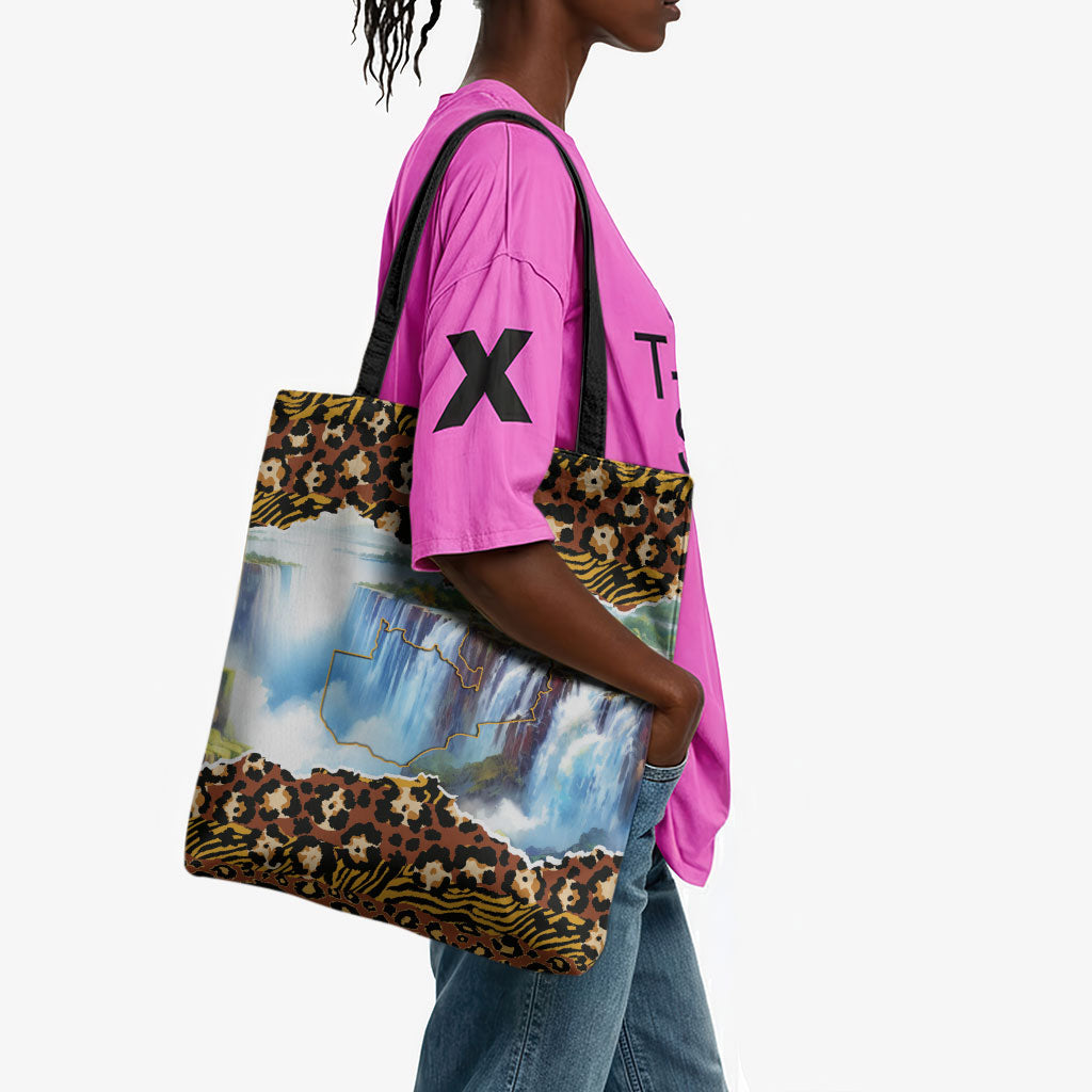 Zambian Heritage Independence 1964 Tote Bag Traditional African Seamless Pattern