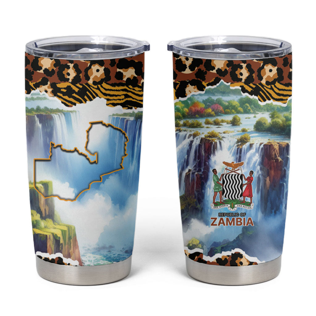 Zambian Heritage Independence 1964 Tumbler Cup Traditional African Seamless Pattern