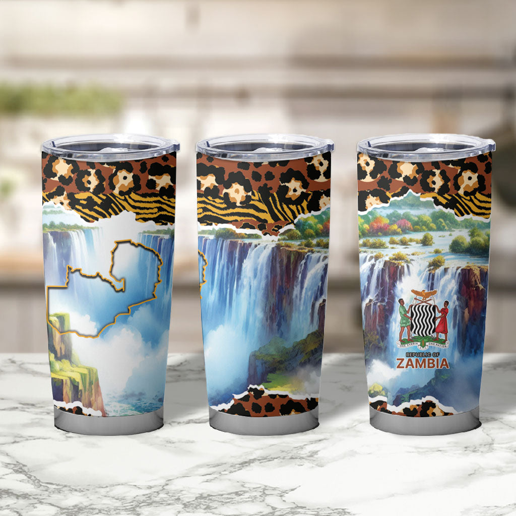 Zambian Heritage Independence 1964 Tumbler Cup Traditional African Seamless Pattern