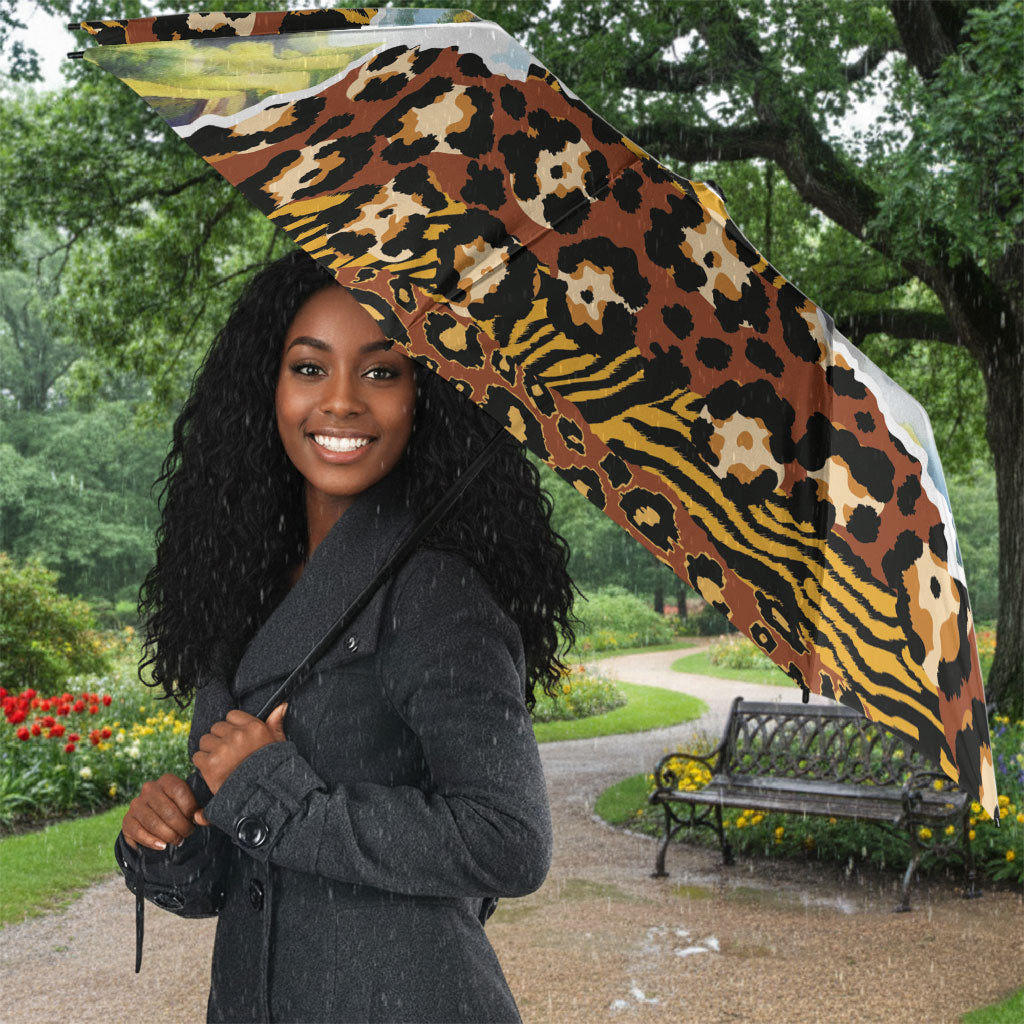 Zambian Heritage Independence 1964 Umbrella Traditional African Seamless Pattern
