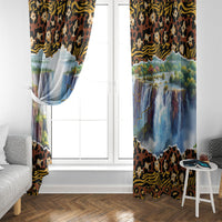 Zambian Heritage Independence 1964 Window Curtain Traditional African Seamless Pattern