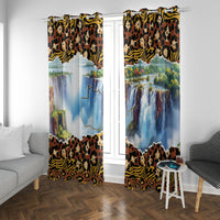 Zambian Heritage Independence 1964 Window Curtain Traditional African Seamless Pattern