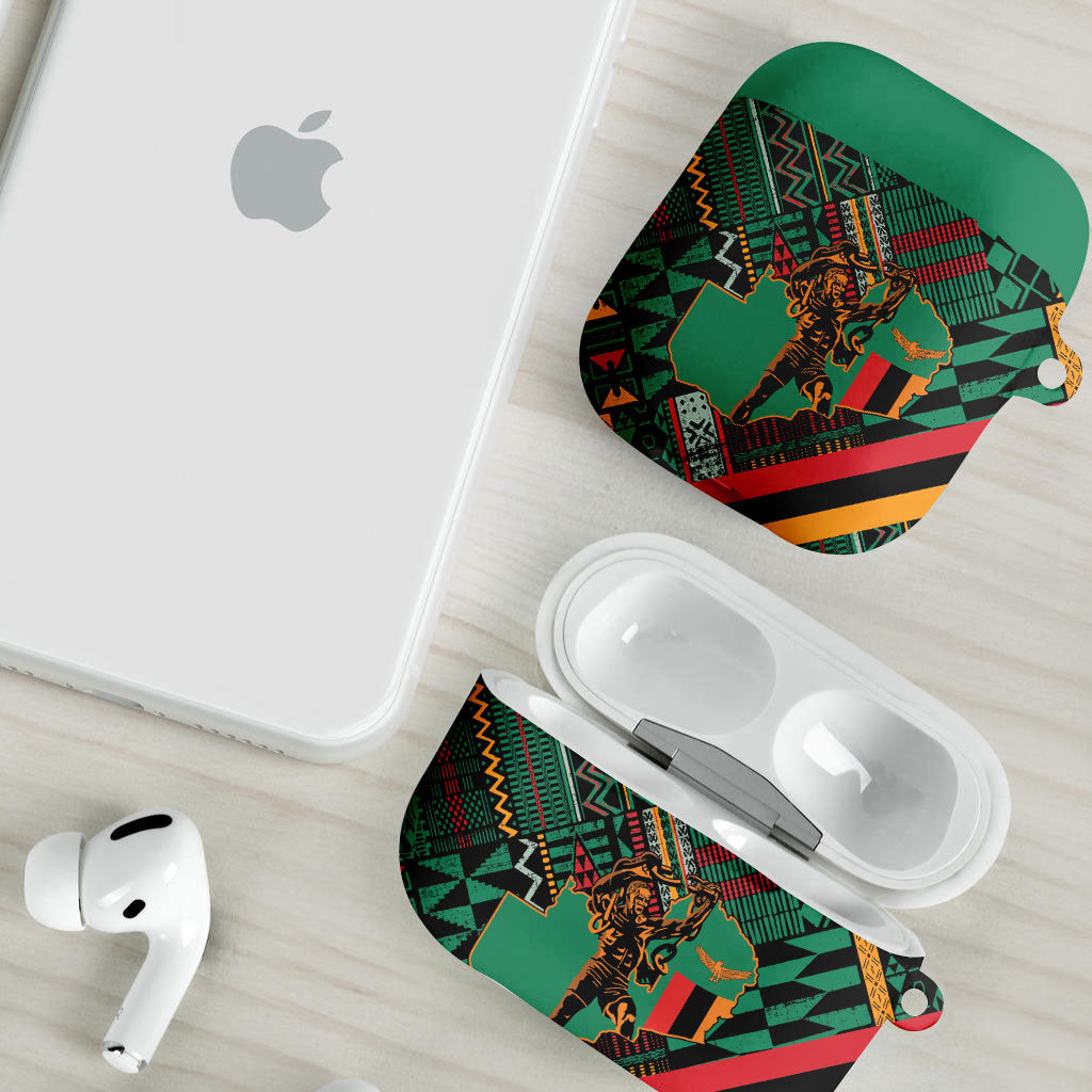 Zambia Victoria Falls AirPods Case Indigenous Wild Animal Skins Tribal Patchwork