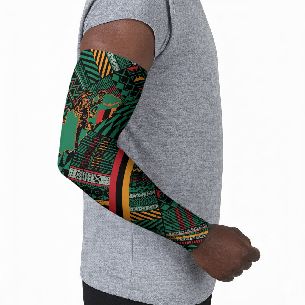 Zambia Victoria Falls Arm Sleeves Indigenous Wild Animal Skins Tribal Patchwork