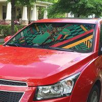 Zambia Victoria Falls Auto Sun Shade Indigenous Wild Animal Skins Tribal Patchwork