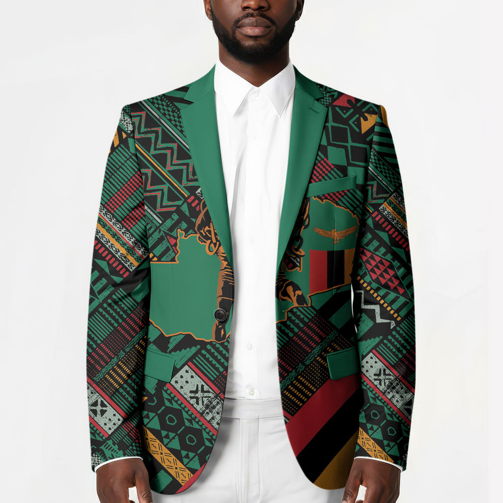 Zambia Victoria Falls Blazer Indigenous Wild Animal Skins Tribal Patchwork