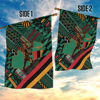 Zambia Victoria Falls Garden Flag Indigenous Wild Animal Skins Tribal Patchwork