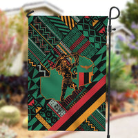 Zambia Victoria Falls Garden Flag Indigenous Wild Animal Skins Tribal Patchwork