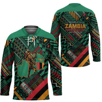 Zambia Victoria Falls Hockey Jersey Indigenous Wild Animal Skins Tribal Patchwork