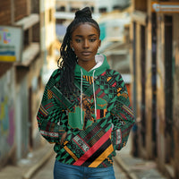 Zambia Victoria Falls Hoodie Indigenous Wild Animal Skins Tribal Patchwork