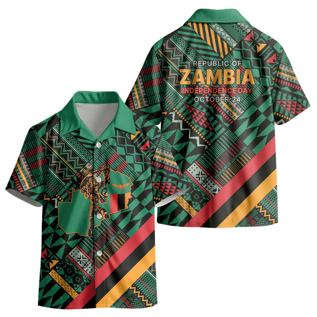 Zambia Victoria Falls Kid Hawaiian Shirt Indigenous Wild Animal Skins Tribal Patchwork