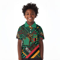 Zambia Victoria Falls Kid Polo Shirt Indigenous Wild Animal Skins Tribal Patchwork