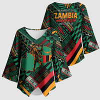Zambia Victoria Falls Kimono Sleeve Blouse Indigenous Wild Animal Skins Tribal Patchwork