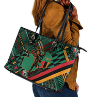 Zambia Victoria Falls Leather Tote Bag Indigenous Wild Animal Skins Tribal Patchwork
