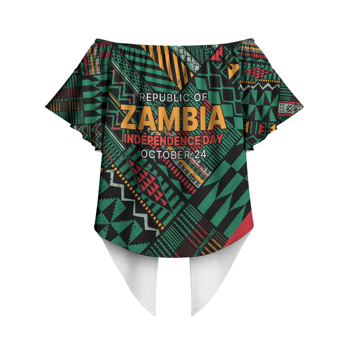 Zambia Victoria Falls Off Shoulder Wrap Waist Top Indigenous Wild Animal Skins Tribal Patchwork