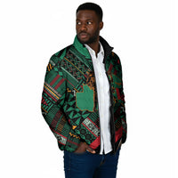 Zambia Victoria Falls Padded Jacket Indigenous Wild Animal Skins Tribal Patchwork