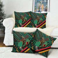 Zambia Victoria Falls Pillow Cover Indigenous Wild Animal Skins Tribal Patchwork